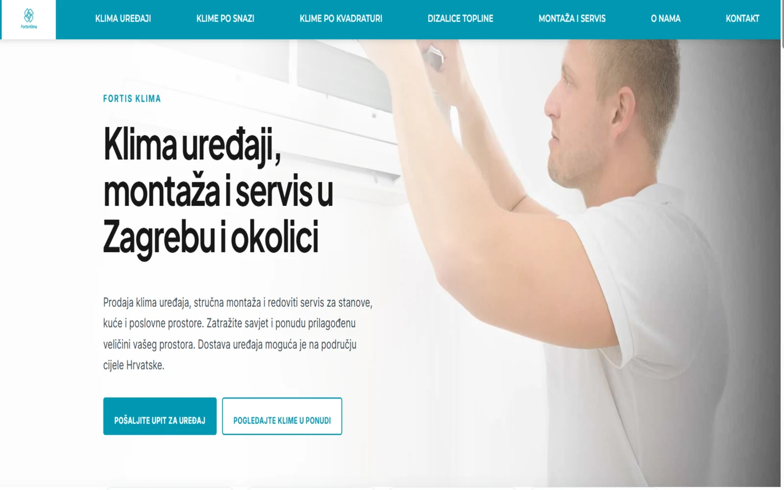 Fortis Klime web stranica